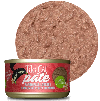 Hemp pet collar eco-Tiki Cat Grill Pate Sardine Lobster 2.8oz