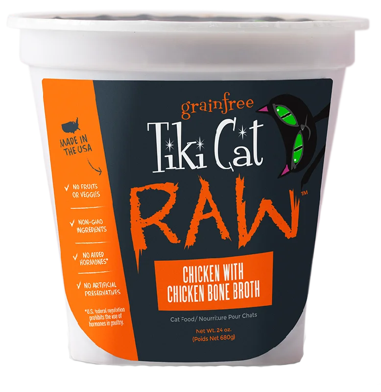 Puppy crate pad soft-Tiki Cat® Raw™ Chicken with Chicken Bone Broth