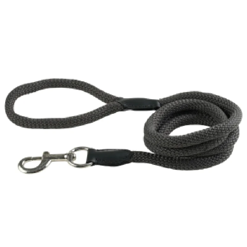 Airtight pet treat jar-TopDog Premium Nylon Rope Leash for Dogs (Grey)