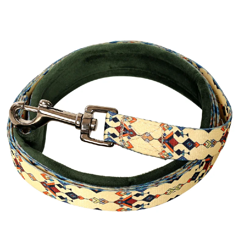 Solar-powered pet fountain-TopDog Premium Abstract Printed Nylon Leash for Dogs (Cream)