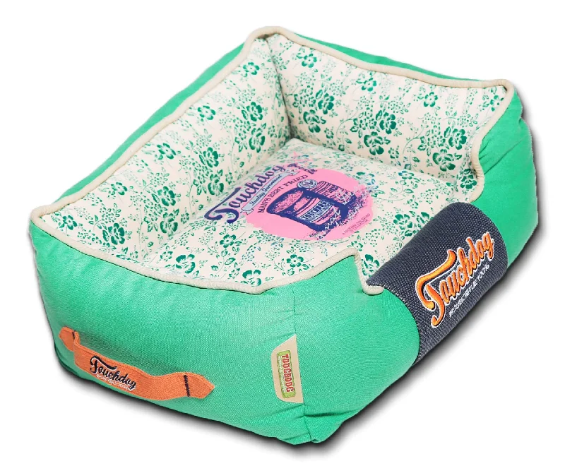 Gravity-fed pet fountain-Touchdog® Floral-Galore Designer Dog Bed