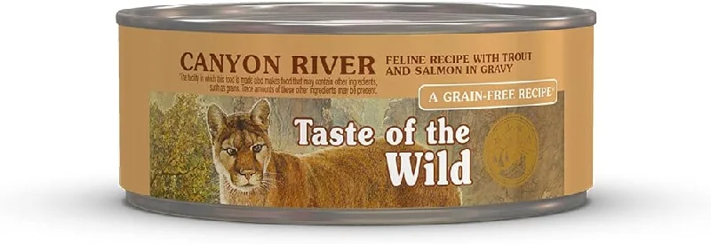 Durable pet water dish-Taste of The Wild Canyon River Feline Recipe 5.5oz