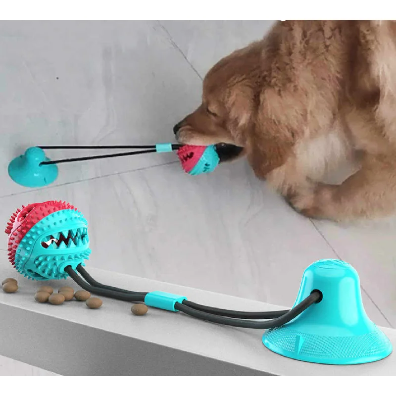 Dual-sided pet grooming tool-Treat Dispensing Dog Pull Toy