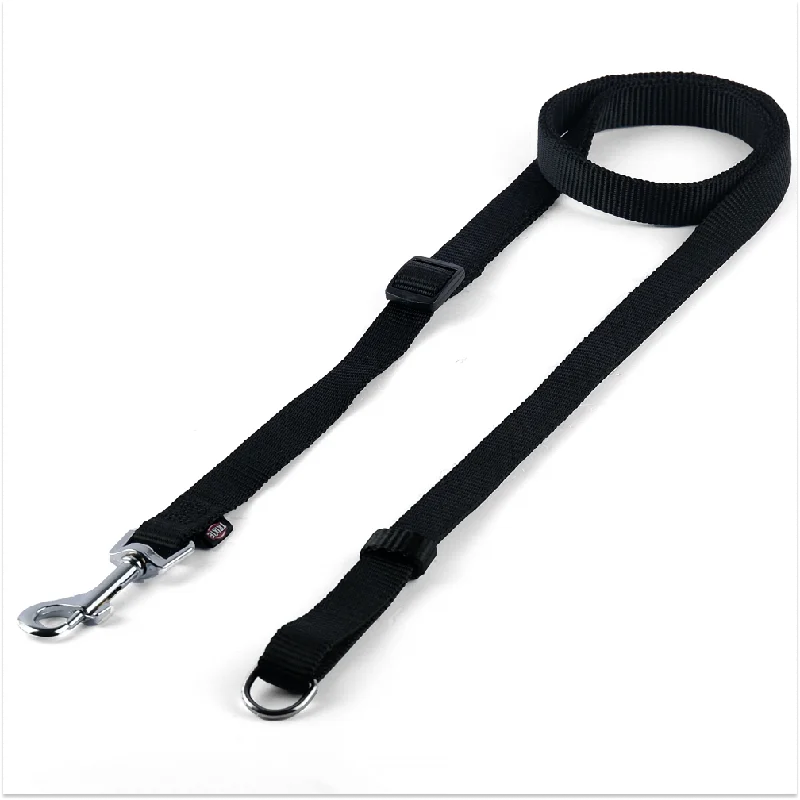 Extendable pet leash nylon-Trixie Classic Lead Fully Adjustable Leash for Dogs (Black)