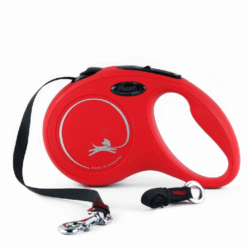 Insulated pet water bottle-Trixie Flexi Classic Retractable Leash for Dogs and Cats (Red)