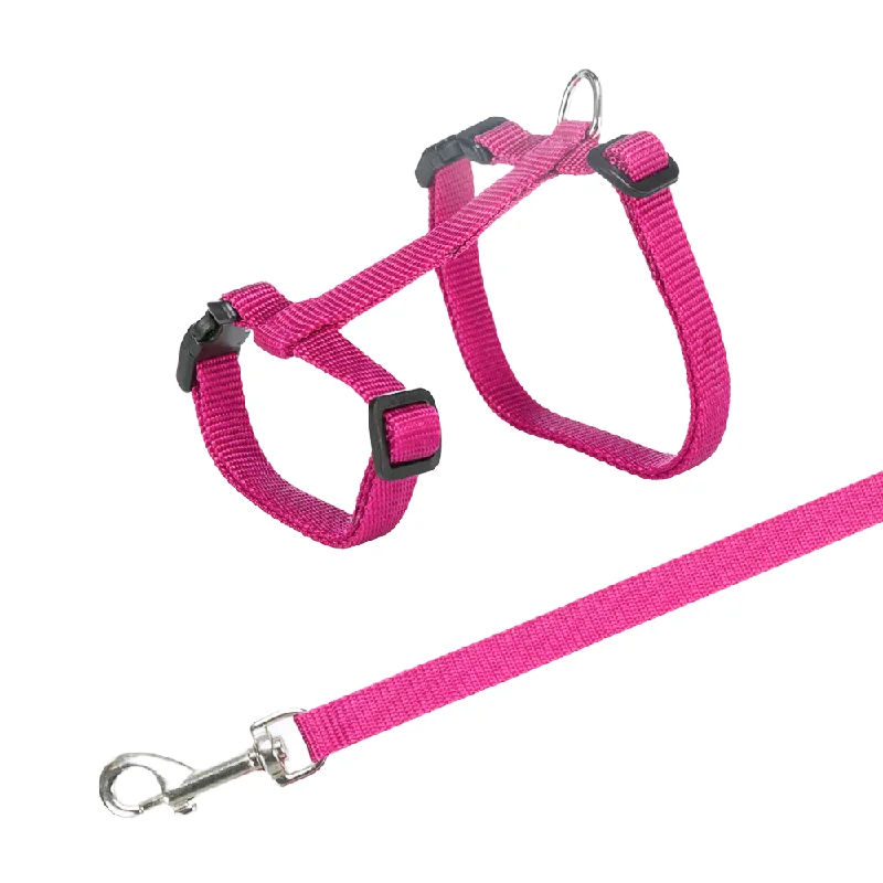 Calming pet anxiety wrap-Trixie Harness with Leash for Cats & Kittens (Pink)