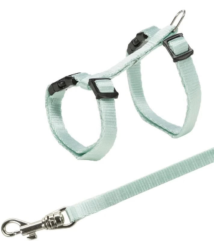 Motion-activated pet fountain-Trixie Harness with Leash for Kittens (Pastel Green)