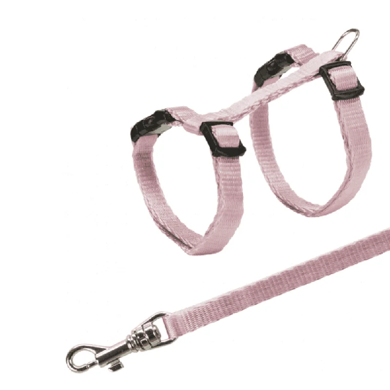 Rechargeable cat chase toy-Trixie Harness with Leash for Kittens (Pastel Pink)