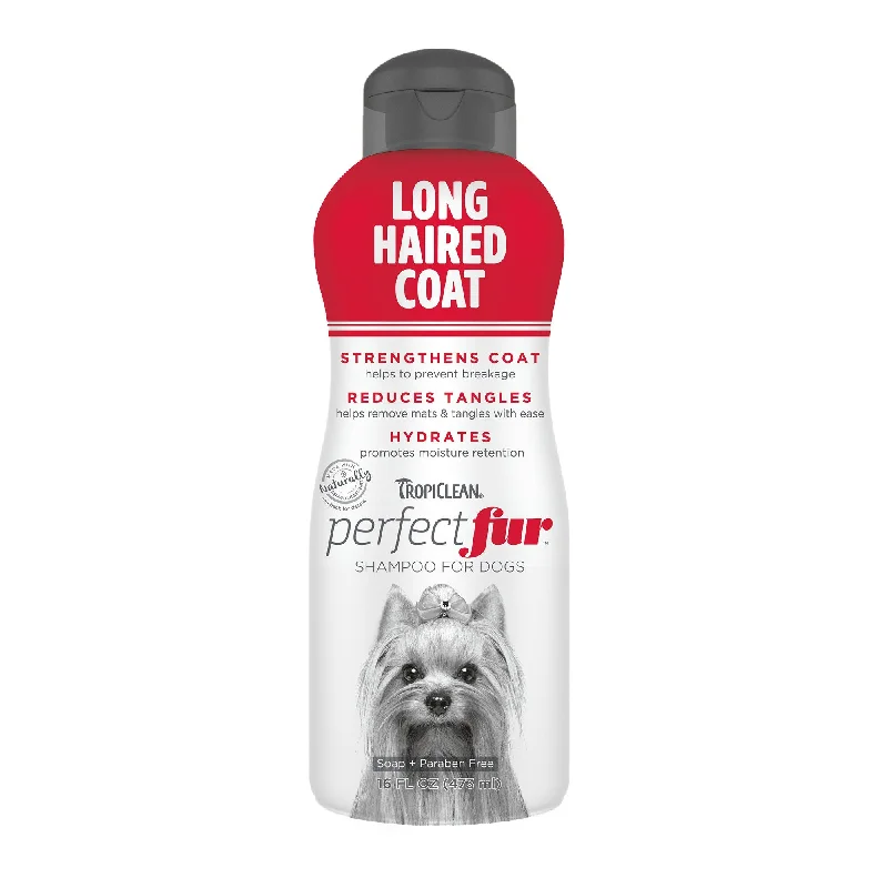 Grain-free dog treat-TropiClean Perfect Fur Long Haired Coat Shampoo for Dogs