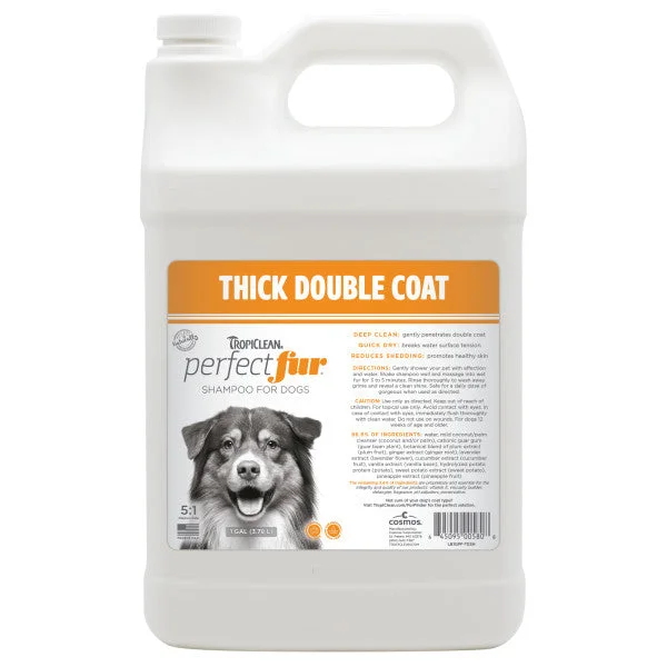 Firm pet bed memory-TropiClean PerfectFur Thick Double Coat Shampoo for Dogs (16 oz)