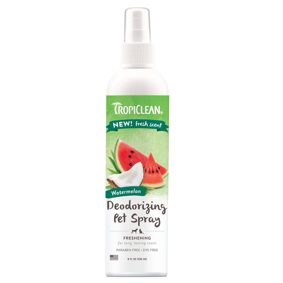 Firm pet bed orthopedic-Tropiclean Watermelon Scented Deodorizing Pet Spray 8oz