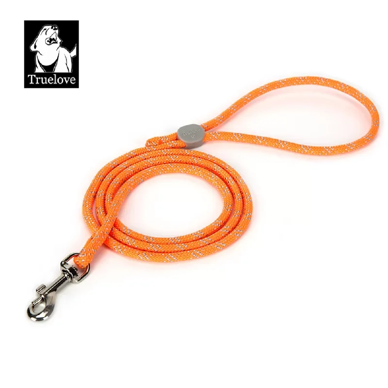 Contoured pet bed-Truelove High Density Rope Webbing Leash for Dogs (Orange)