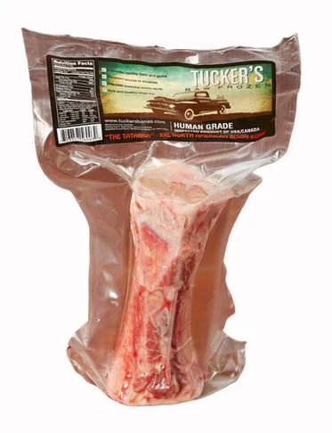 Foldable pet kennel medium-Tucker's Raw Frozen Bison Bone  Tatanka Dog Food (XXL Single - 6-8")