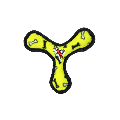 Custom pet water bowl-Tuffy® Jr. Boomerang Yellow Dog Toy