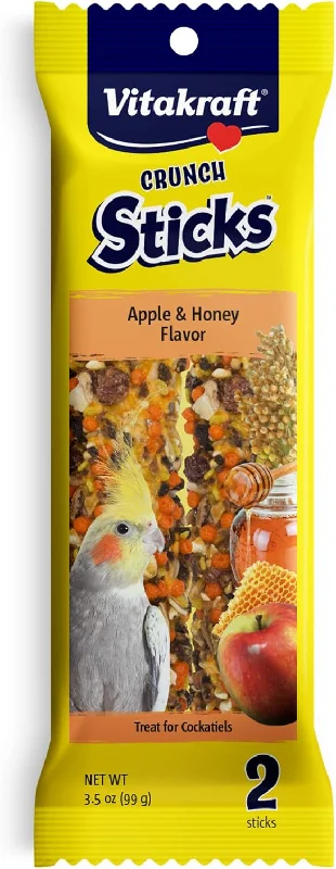 Handheld pet grooming brush-VITA STICK APPLE COCKATIELS 3oz