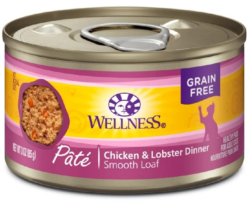 Tough rubber dog frisbee-Wellness Complete Health Natural Grain Free Chicken and Lobster Pate Wet Canned Cat Food