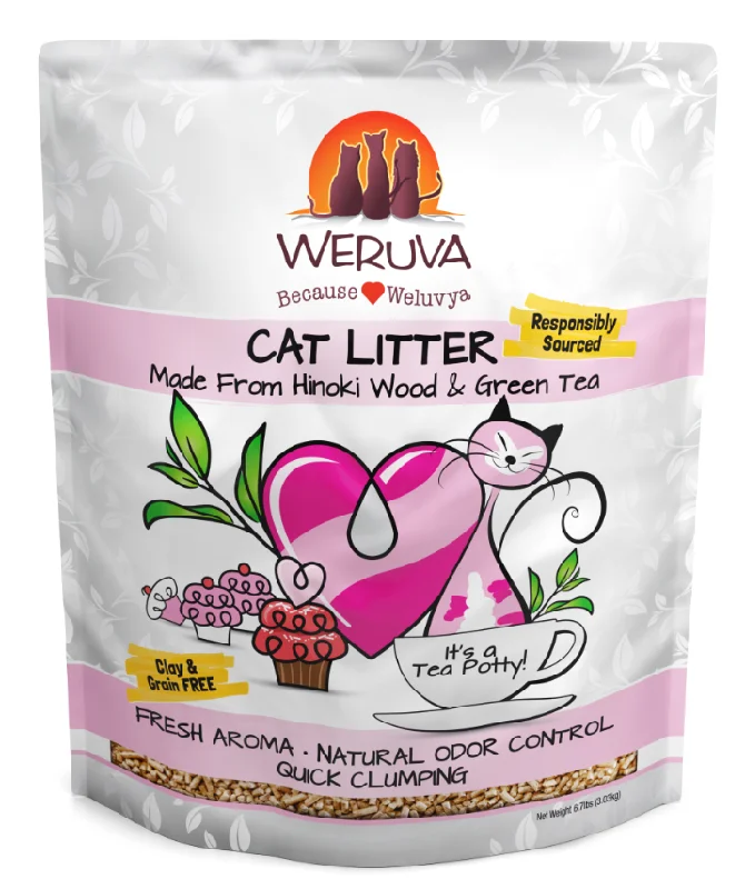 Lightweight pet travel crate-Weruva It's a Tea Party Hinoki Wood and Green Tea Cat Litter