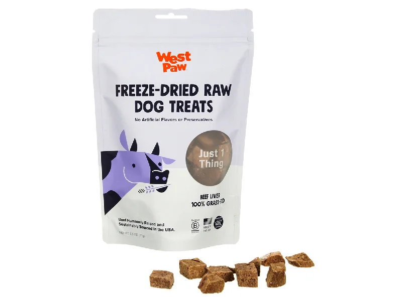 Organic pet chew treats-West Paw Freeze Dried Raw Treats Beef Liver