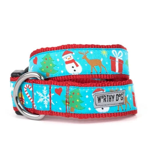 Plush orthopedic cat bed-Winter Wonderland Collar and Lead Collection