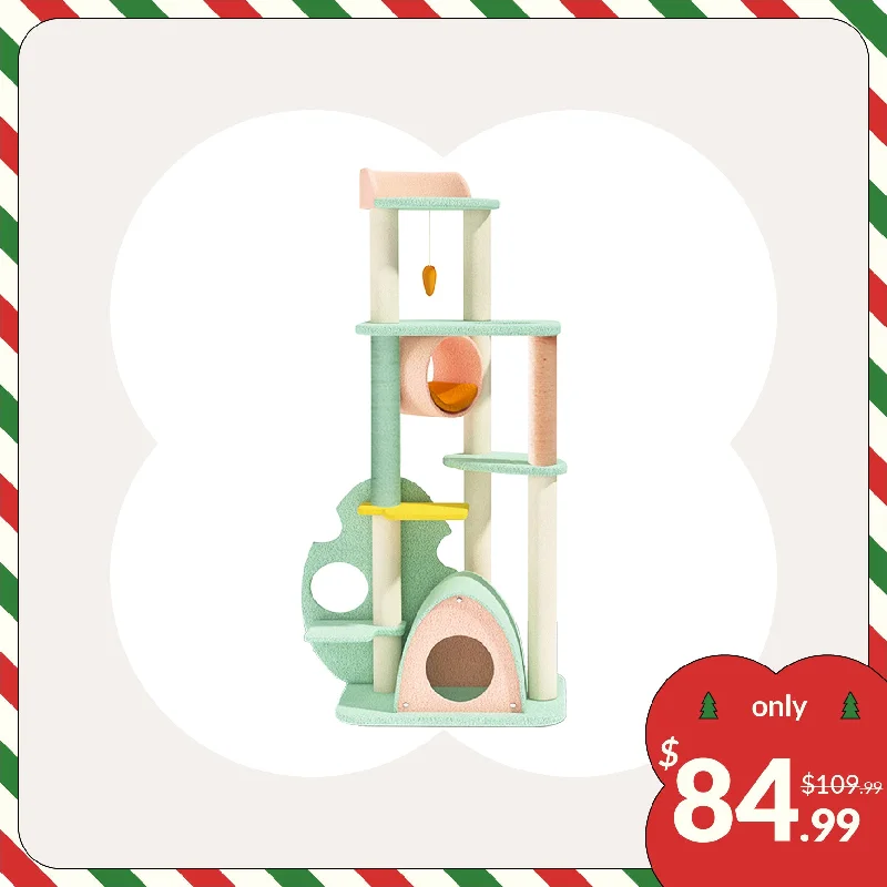 Squeaky treat pet toy-Upgraded Wonderland Cat Tree-XL