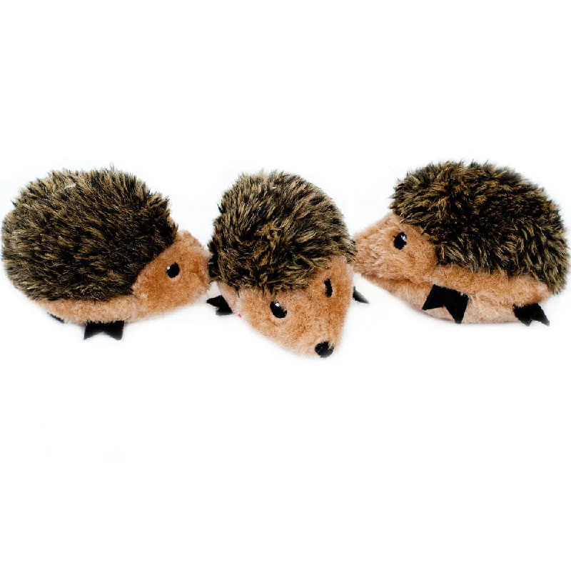 Small pet exercise toy-ZippyPaws Miniz 3-Pack Hedgehogs Dog Toy (3-Pack (6 x 4.5 x 2 in))