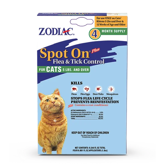 Small pet climbing toy-ZODIAC Spot On Flea & Tick Control for Cats