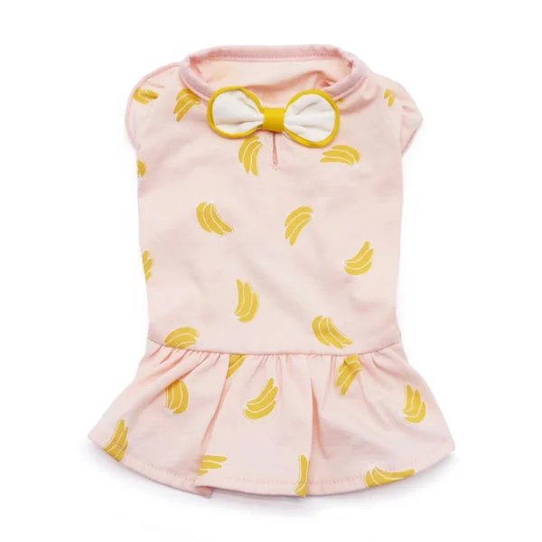 Firm pet cushion bed-Banana Dog Dress