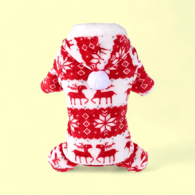 Travel pet kennel medium-Christmas Jumpsuit For Dog