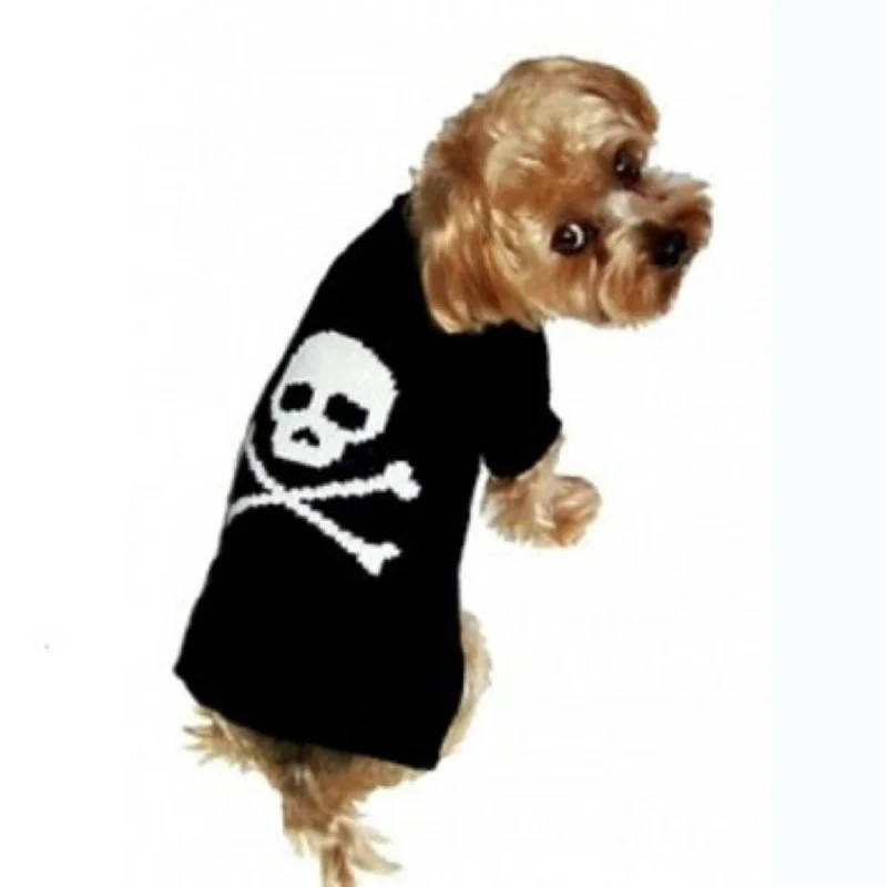 Rechargeable pet shear-Dallas Dogs Jolly Roger Skull Dog Sweater