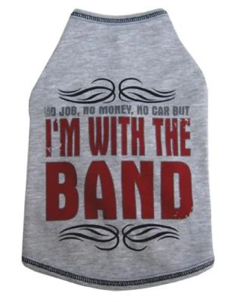 Knitted pet sweater small-I'm With the Band Tee