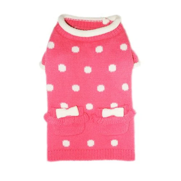 Warm pet blanket medium-Lala Dog Sweater - Pink