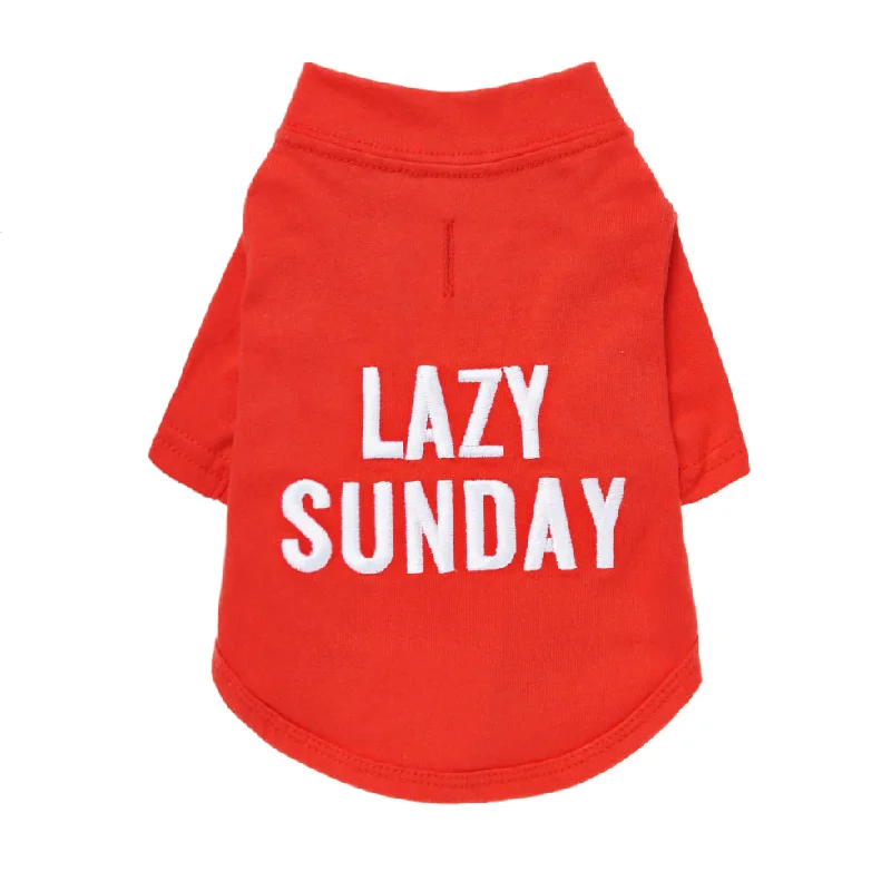 Smart pet toy ball-Lazy Sunday Dog T- Shirt