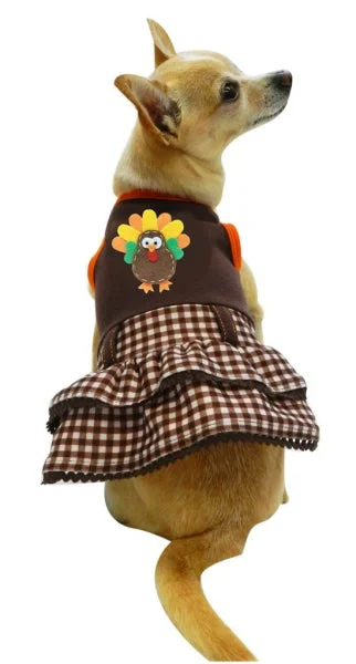 Small pet play tunnel-Save the Turkey Dog Dress