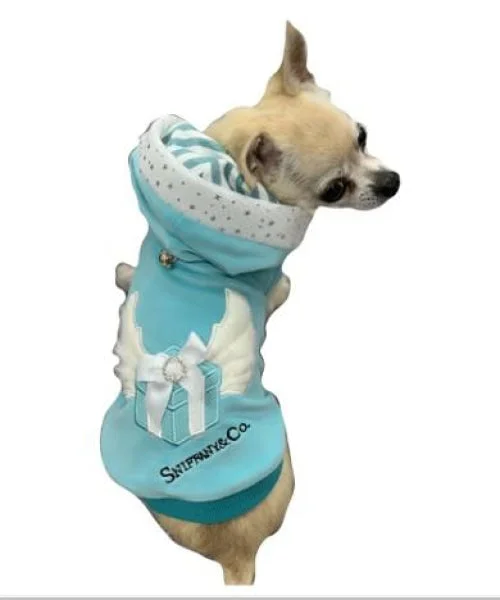 Collapsible pet water cup-Sniffany Angel Wings Gift Box Hoodie