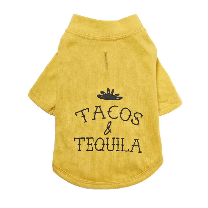 Portable pet heating mat-Tacos & Tequila Dog Tee