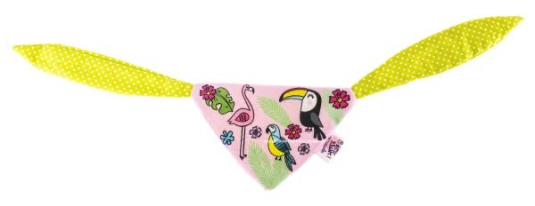 Anti-slip pet feeding bowl-Toucan Dog Scarf Pink